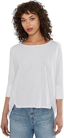 Michael Stars Selma Dolman T-Shirts Womens Clothing White (US 0-12), Cotton