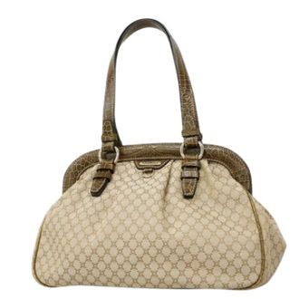 Celine Pre-owned Handbags, female, Beige, Size: ONE SIZE Pre-owned Vintage Nylon Handbag