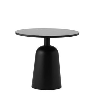 NORMANN COPENHAGEN Turn Couchtisch &Oslash; 55 cm, Marmor / schwarz