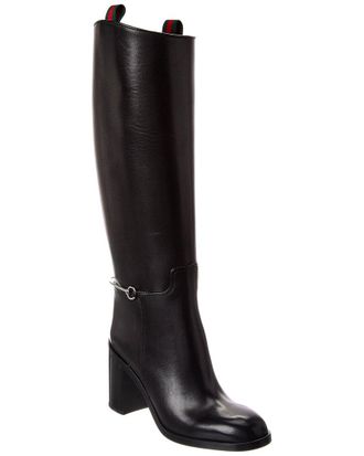 Gucci Horsebit Leather Knee-High Boot