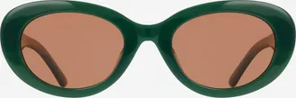 Cole Haan Womens Bold Oval Sunglasses - Green