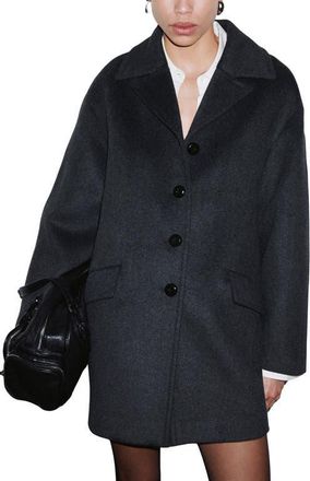 Mango Wool Blend Coat in Grey at Nordstrom, Size X-Large