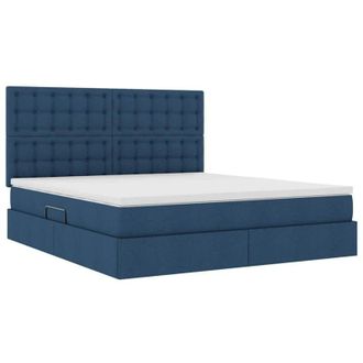 vidaXL Storage Bed with Mattress Blue 160 x 200 cm Faux Leather vidaXL