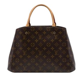 Louis Vuitton Pre-owned Montaigne MM - Dames - Pre-owned - Bruin - Maat: ONE Size Zijde
