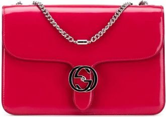 Gucci Pre-owned Shoulder Bags, female, Red, Size: ONE SIZE Pre-owned Vintage Leather Shoulder Bag