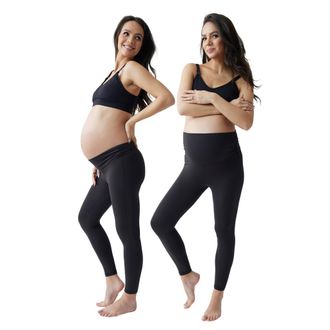 Ingrid & Isabel Maternity and Postpartum Active Workout Leggings 2-Pack Bundle in Black/black at Nordstrom, Size Medium