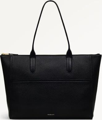 Radley London Oak Street Medium Ziptop Tote Bag in Black at Nordstrom