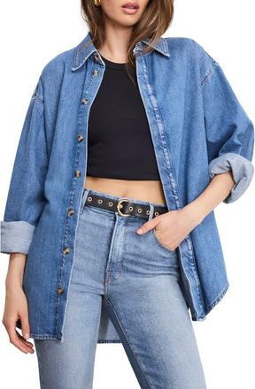 Good American Oversized Denim Shirt in Indigo1024 at Nordstrom, Size X-Small