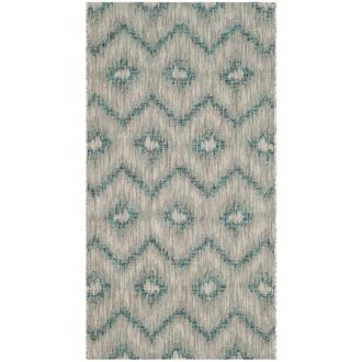 Safavieh Alfombra contempor&aacute;neo de polipropileno gris/azul, 122 x 170 cm