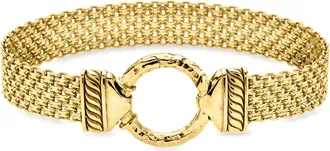 Ross-Simons 14kt Yellow Gold-Plated Bismark-Link Bracelet