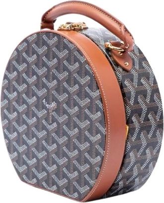 Goyard Pre-owned Alto Hatbox - Dames - Vintage Handtas - Bruin - ONE Size - Leer - Vintage
