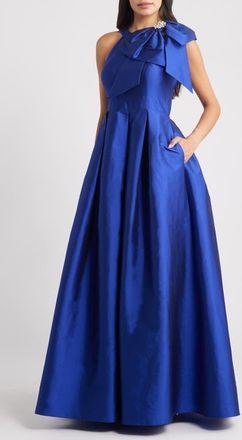 Eliza J Bow Mikado Ballgown in Royal at Nordstrom, Size 12
