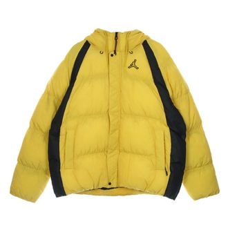 Nike Jordan Down Jackets, male, Yellow, Size: XL Water-Repellent Puffer Jacket with Hood