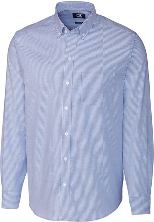 Cutter & Buck Stretch Oxford Stripe Mens Long Sleeve Dress Shirt