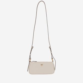 Pinko Mini Half Moon Baguette Leather Bag With Logo