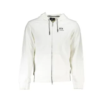 La Martina Cotton Men Sweater with Hood and Zip Mens Pockets