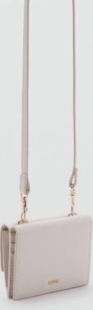 Mango Portacarte effetto Saffiano zip grigio ghiaccio - Donna - Taglia unica - MANGO