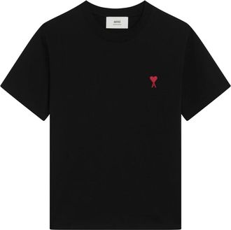 Ami Short Sleeve Crew Neck T-Shirt - unisex - Ami Paris - T-Shirts - Black - XL - Tops