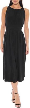 Marina Rossini Smocked Waist Jersey Dress in Black at Nordstrom Rack, Size X-Large