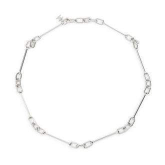 Celine Necklaces, male, Gray, Size: ONE SIZE Silver Brass Necklace