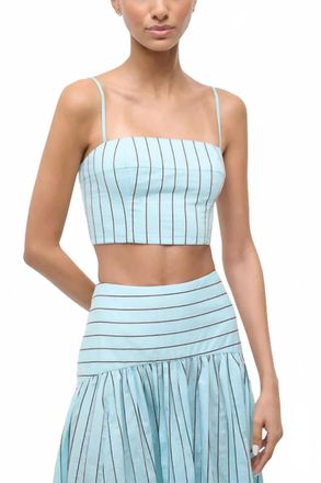 Staud Frederico Tank In Pool Stripe
