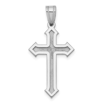 Diamond2Deal 14k White Gold Passion Cross Pendant