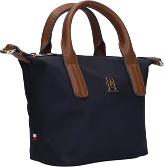 Tommy Hilfiger Popette Micro Tote - Dames - Tassen - Blauw - Maat: ONE Size Nylon