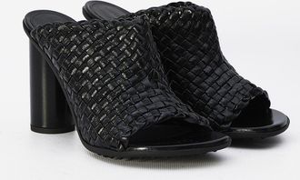 Bottega Veneta Womens Atomic Sandals - Black Leather - Size EU 39