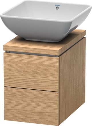 Duravit Duravit L-cube Mueble Para Consola, Ancho 320mm, Profundidad 477mm, 2 Cajones, Color: Decoraci&oacute;n Roble Europeo - Lc681805252