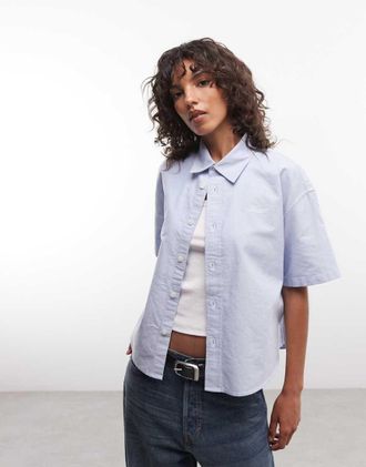 Carhartt Work in Progress Kaia - Camicia a maniche corte blu candeggina
