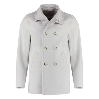 Herno Heren, Mantels, Grijs, Maat: 2XL Wol