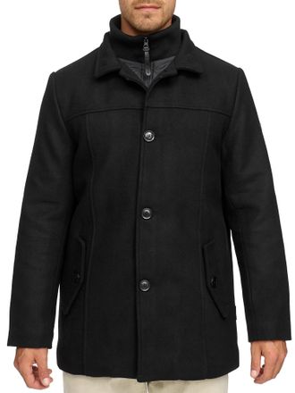 Indicode Wolljacke INDICODE INLunik, Herren, Gr. XXL, schwarz, Web, Obermaterial: 50% Wolle, 50% Polyester, unifarben, regular fit, Jacken Wolljacke