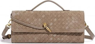 Adornia Woven Faux Leather Baguette Bag in Brown at Nordstrom Rack