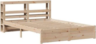 vidaXL Estructura De Cama Con Cabecero Madera De Pino Blanco 150x200cm Vidaxl