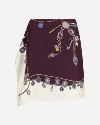 Versace Printed silk twill Mini Skirt Female 40