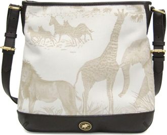 Hunting World Leather Canvas Shoulder Bag (Pre-Owned)