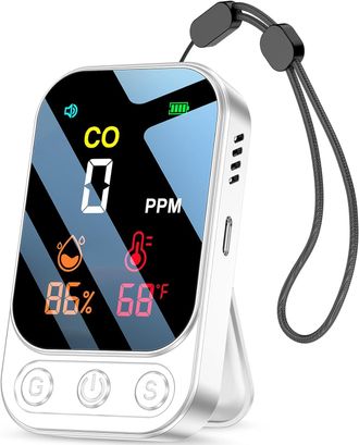 OEM Detector De Mon&oacute;xido De Carbono Con Alarma Inteligente, Detector De Co 3 En 1, Mide Humedad, Temperatura Y Concentraci&oacute;n De Mon&oacute;xido De Carbono, Port&aacute;
