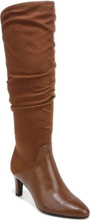Life Stride Womens Lifestride Glory Boots Chestnut Side Zip Almond Toe Knee High HTAT278