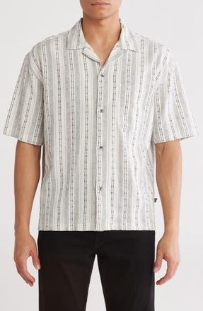 Civil Society Buka Boxy Crop Camp Shirt in White at Nordstrom Rack, Size Xx-Large
