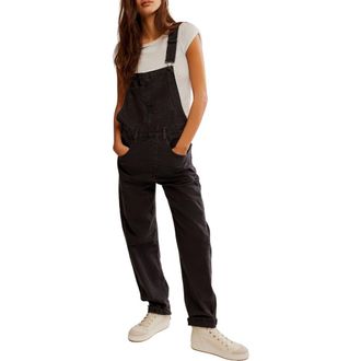Free People We the Free Ziggy Denim Overalls in Mineral Black at Nordstrom Rack, Size Large