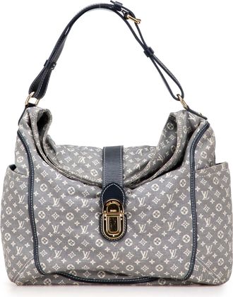 Louis Vuitton Pre-owned Womens Mahina Hobo Monogram Denim Bag - Grey Textile - One Size