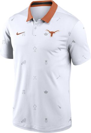 Nike Texas Vapor Pattern Nike Mens Dri-FIT College Polo in White | 00HT08DXTXE-RNS