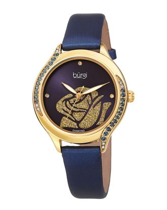 Bürgi Burgi Womens Leather Diamond Watch