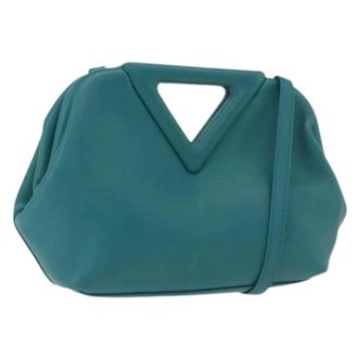 Bottega Veneta Pre-owned Vintage Schoudertas - Dames - Pre-owned - Blauw - Maat: ONE Size Leer