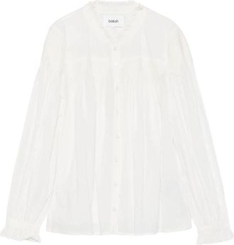 BA&SH Tonia Smocked Ruffled Blouse