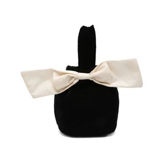 Never Fully Dressed Handbags, female, Black, ONE SIZE, Velvet Bow Bag