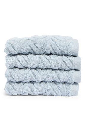 Matouk Seville 4-Piece Cotton Washcloths in Wedgwood at Nordstrom Rack