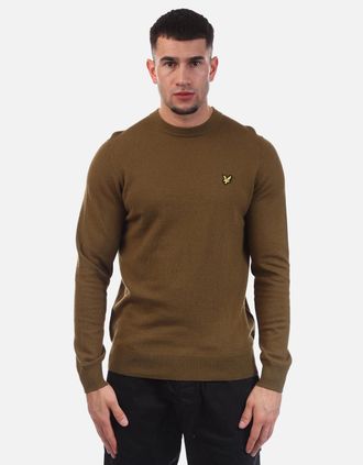 Lyle & Scott Lyle And Scott Mens Merino Crewneck Jumper - Green - Size: 38