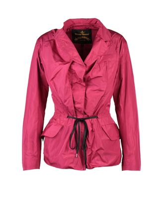 Vivienne Westwood Structured Fuchsia Jacket with Unique Ruched Detailing