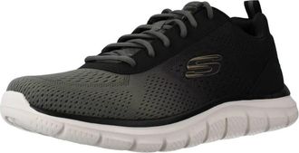 Skechers Track - Ripkent - Heren - Hardloopschoenen - Zwart - 42 1/2 EU - Fitness
